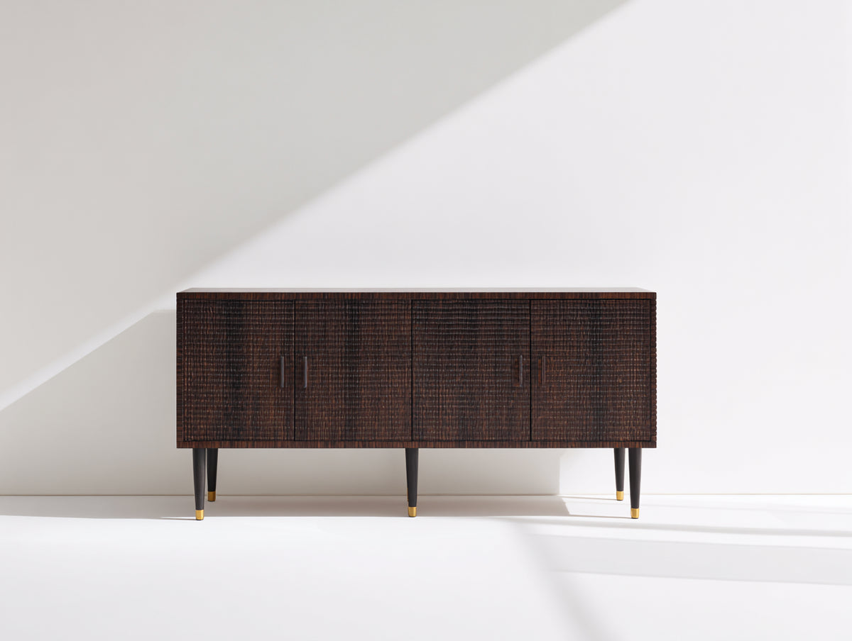 Meuble d'entrée-Bois-166 x 42 x 78 cm-Brun foncé-Style contemporain